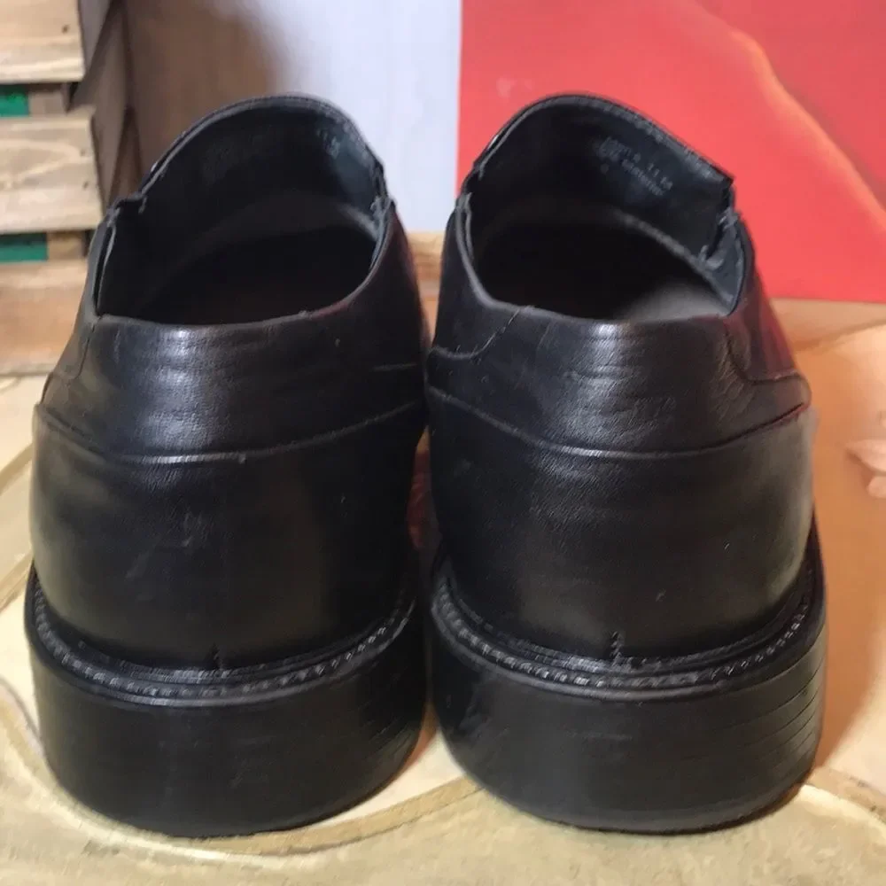 Dockers Leather Pro-Style All-Motion Comfort Shoes Black Sz 11